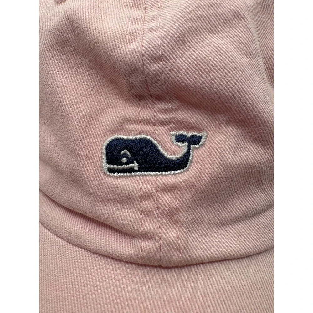 Vineyard Vines‎ Womens Pink Cotton Whale Logo Adjustable Baseball Cap Hat